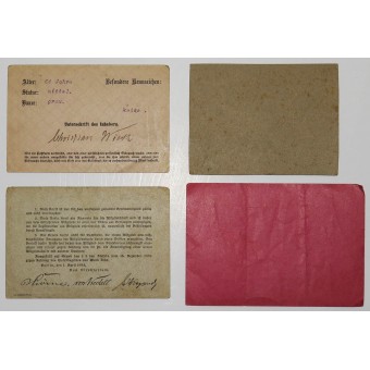 Conjunto de tarjetas expedidas a Otto Wieck. Espenlaub militaria
