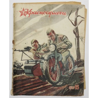Uppsättning av nummer av tidningen Red Army Man från andra världskriget. Espenlaub militaria