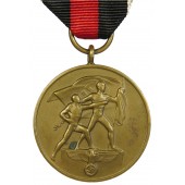 Medalla de la ocupación checa en una cinta