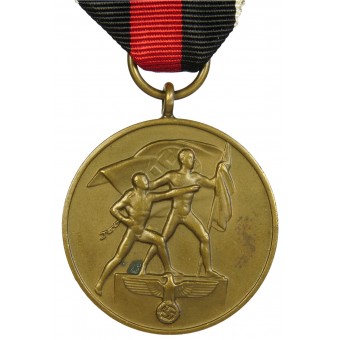 Médaille doccupation de la Tchécoslovaquie sur un ruban. Espenlaub militaria