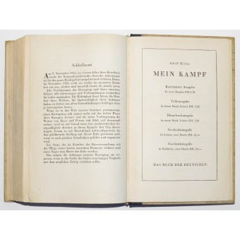 Hitlers Mein Kampf Libro para recién casados 1945. Espenlaub militaria