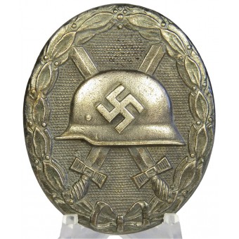 Wondinsigne in zilver ongemerkt deumer, oversize. Espenlaub militaria