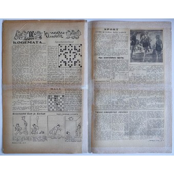 Periódico estonio Rindeleht del 5 de agosto de 1944. Espenlaub militaria