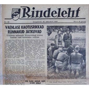 Giornale estone per le truppe SS Rindeleht del 1943, n. 23. Espenlaub militaria