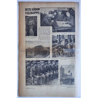 Periódico estonio para las tropas de las SS Rindeleht de 1943, nº 23. Espenlaub militaria