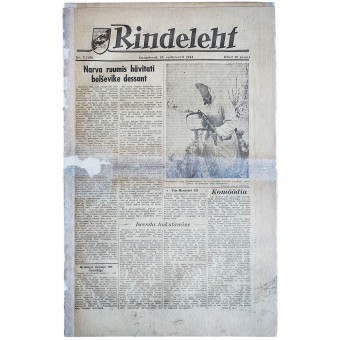 Estonian Waffen SS newspaper Rindeleht from date February 19th, 1944. Espenlaub militaria