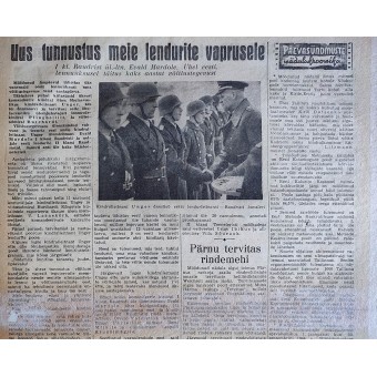 Periódico estonio de las Waffen SS Rindeleht del 19 de febrero de 1944. Espenlaub militaria