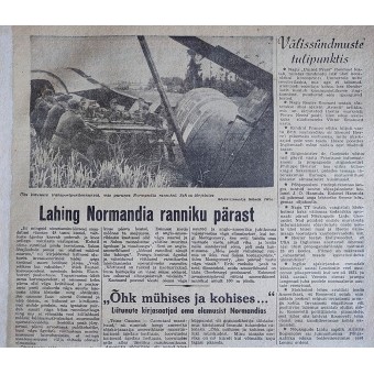 Estonian WW2 newspaper Rindeleht vol. 24 from June 17th, 1944. Espenlaub militaria