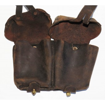 Pochette à munitions en cuir pour fusil Mosin. Espenlaub militaria