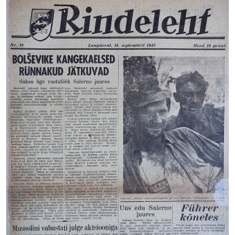 Tidning på estniska Rindeleht nummer 18, 1943. Espenlaub militaria