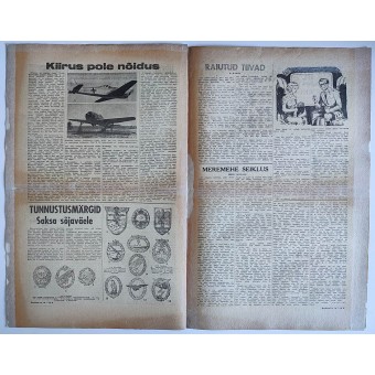 Giornale in estone Rindeleht numero 18, 1943. Espenlaub militaria