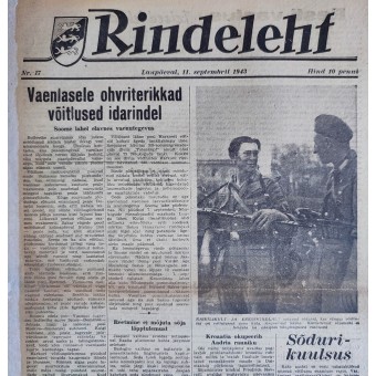 Newspaper for Estonian SS Volunteers 11. September 1943, issue #17. Espenlaub militaria