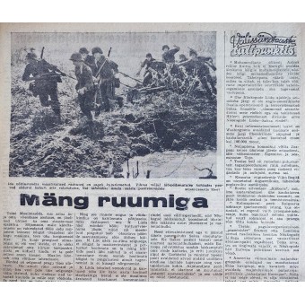 Newspaper for Estonian SS Volunteers 11. September 1943, issue #17. Espenlaub militaria