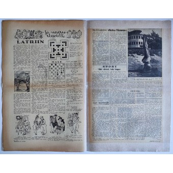 Newspaper for Estonian SS Volunteers 11. September 1943, issue #17. Espenlaub militaria