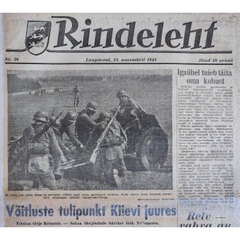 Periódico para Voluntarios SS Estonios Rindeleht 1943. Espenlaub militaria