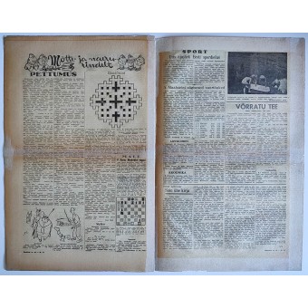 Newspaper for Estonian SS Volunteers Rindeleht 1943. Espenlaub militaria