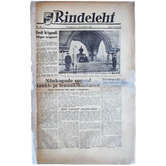 Newspaper for Estonian SS Volunteers Rindeleht Rindeleht issue 29, 1943. Espenlaub militaria