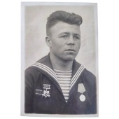 Photo of the Soviet Navy gunner-radio operator 1st MTAP KBF Verevkin