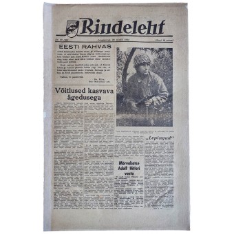 Rindeleht about attempt on Hitlers life, July 22nd, 1944.. Espenlaub militaria