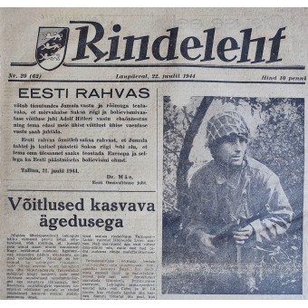 Rindeleht about attempt on Hitlers life, July 22nd, 1944.. Espenlaub militaria