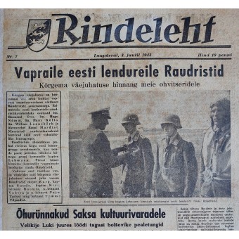 Rindeleht om estniska piloter, #7, 1943. Espenlaub militaria