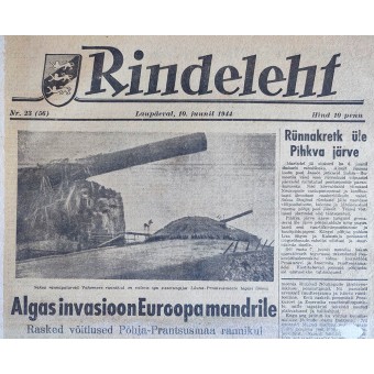 Rindeleht nummer over Normandië D-Day Landing. Espenlaub militaria