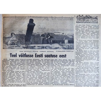 Rindeleht newspaper from November 6th, 1943. Espenlaub militaria