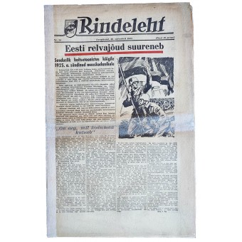 Waffen-SS-Zeitung für Esten Rindeleht Bd. 24, 30. Oktober 1943 - Neue Wehrpflicht in Estland. Espenlaub militaria