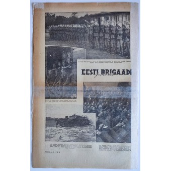 Waffen SS newspaer for Estonians Rindeleht vol. 24, 30 de octubre de 1943 - nuevo servicio militar obligatorio en Estonia. Espenlaub militaria