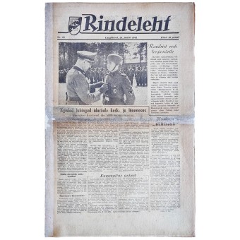 Waffen SS-tidningen Rindeleht på estniska, nummer 10, 1943. Espenlaub militaria