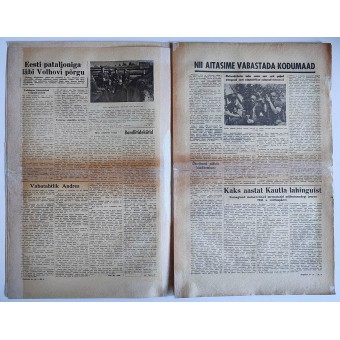 Giornale delle Waffen SS Rindeleht in estone, numero 10, 1943. Espenlaub militaria