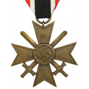 Croix de guerre du 2e grade avec les épées KVK2 sur un ruban. Espenlaub militaria