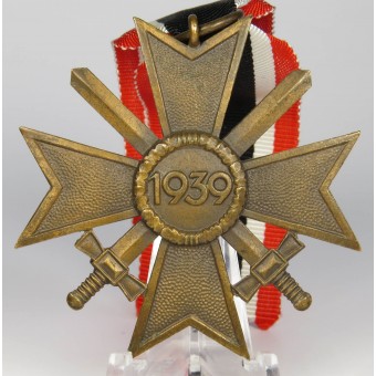 Croix de guerre du 2e grade avec les épées KVK2 sur un ruban. Espenlaub militaria