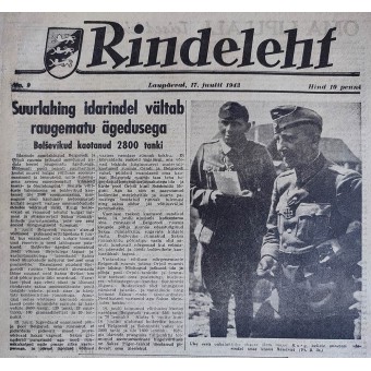 Cronaca della Seconda Guerra Mondiale in Estonian Rindeleht numero 9, 1943. Espenlaub militaria