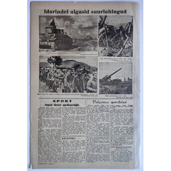 Cronaca della Seconda Guerra Mondiale in Estonian Rindeleht numero 9, 1943. Espenlaub militaria