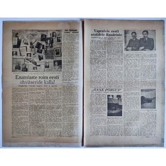 Giornale della seconda guerra mondiale in estone Rindeleht Nr. 13, 1944. Espenlaub militaria