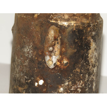 Battle-damaged Wehrmacht Mess Kit found in Pskov area. Espenlaub militaria