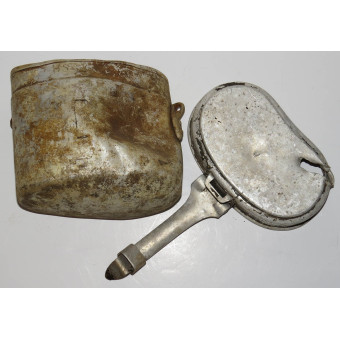 Поврежденный в бою немецкий котелок из-под Ленинграда. Espenlaub militaria