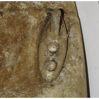 Поврежденный в бою немецкий котелок из-под Ленинграда. Espenlaub militaria