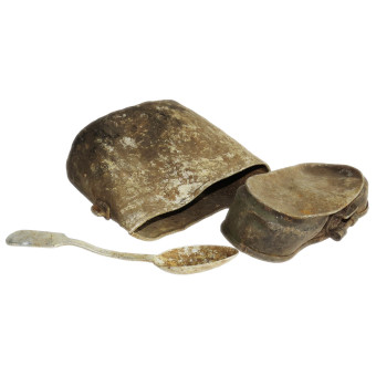 Courland Pocket battlefield finds Mess Kit and Spoon. Espenlaub militaria