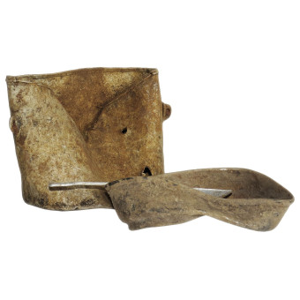 Heavily battlefield damaged equipment items of Red Army. Espenlaub militaria