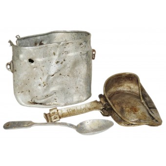 Rode Leger Messet en Lepel set van Courland pocket. Espenlaub militaria