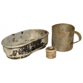 Relikwie Mess Kit Top, Beker en Kantinedop uit de regio Narva. Espenlaub militaria