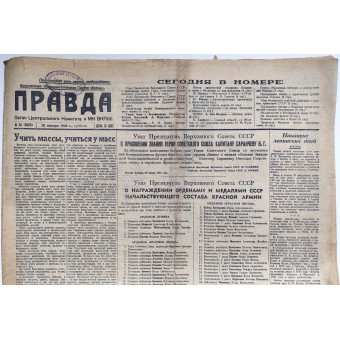 Central newspaper Pravda, January 20, 1940. Espenlaub militaria