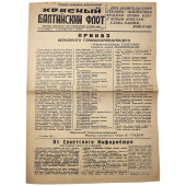 Daily newspaper "Red Baltic Fleet" dated September 9, 1943