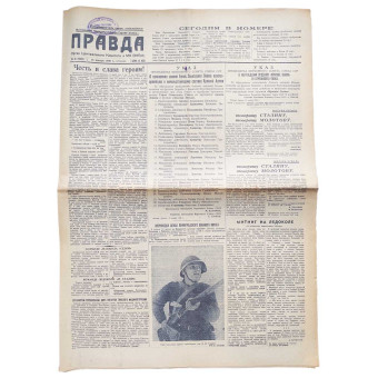 Moscow newspaper Pravda (The Truth), January 16, 1940. Espenlaub militaria