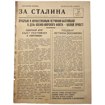 Newspaper of baltic naval aviation For Stalin dated July 24, 1941. Espenlaub militaria