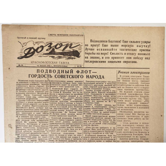 Newspaper Dozor about the attack on Tirpitz dated July 12, 1942. Espenlaub militaria