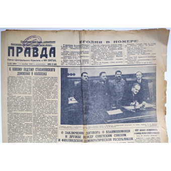 Journal Pravda du 3 décembre 1939. Espenlaub militaria