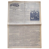 Soviet main newspaper "Pravda", March 21, 1940